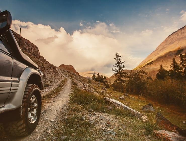rijden op het platteland